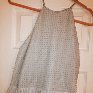 H&M gray tulle midi dress.